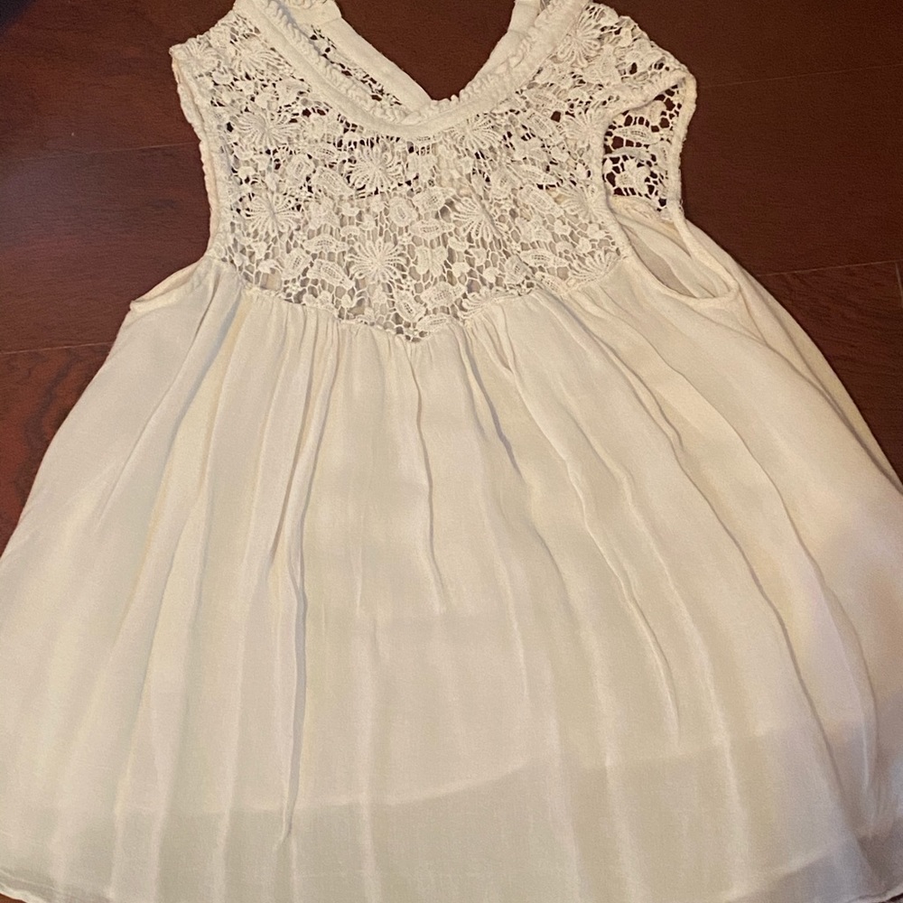 Zara white lace top